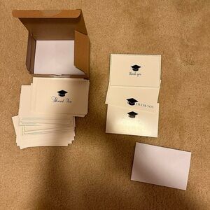 Tons of thank you graduation cards with envelopes.